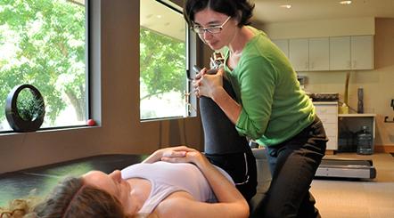 A patient undergoing urinary incontinence treatment in Bend, OR