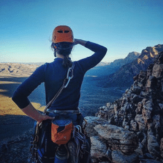 Kate Holmer Rock Climbing